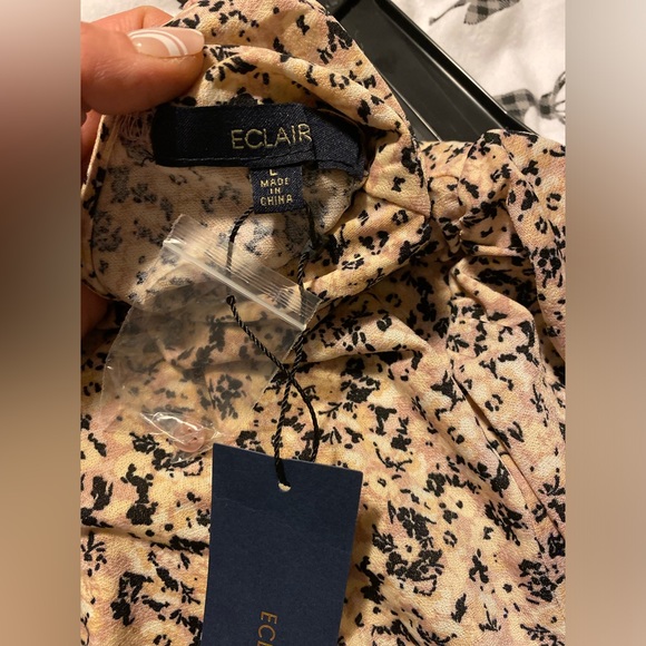 BNWT Eclair Long Sleeve Floral Mock Neck Blouse - Picture 6 of 8